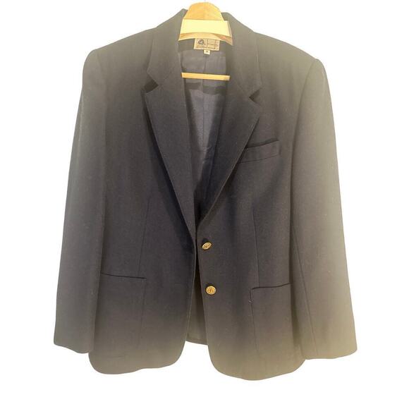 The Fashion Place by Sears Vintage Navy Wool Blazer, Womens Size 16 - Picture 1 of 6